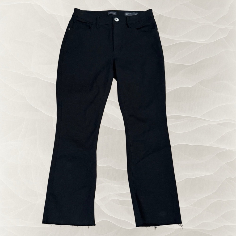 J Jill Denim Womens 4 Black Kick Flare Ankle Raw Hem‎ Jeans Modern